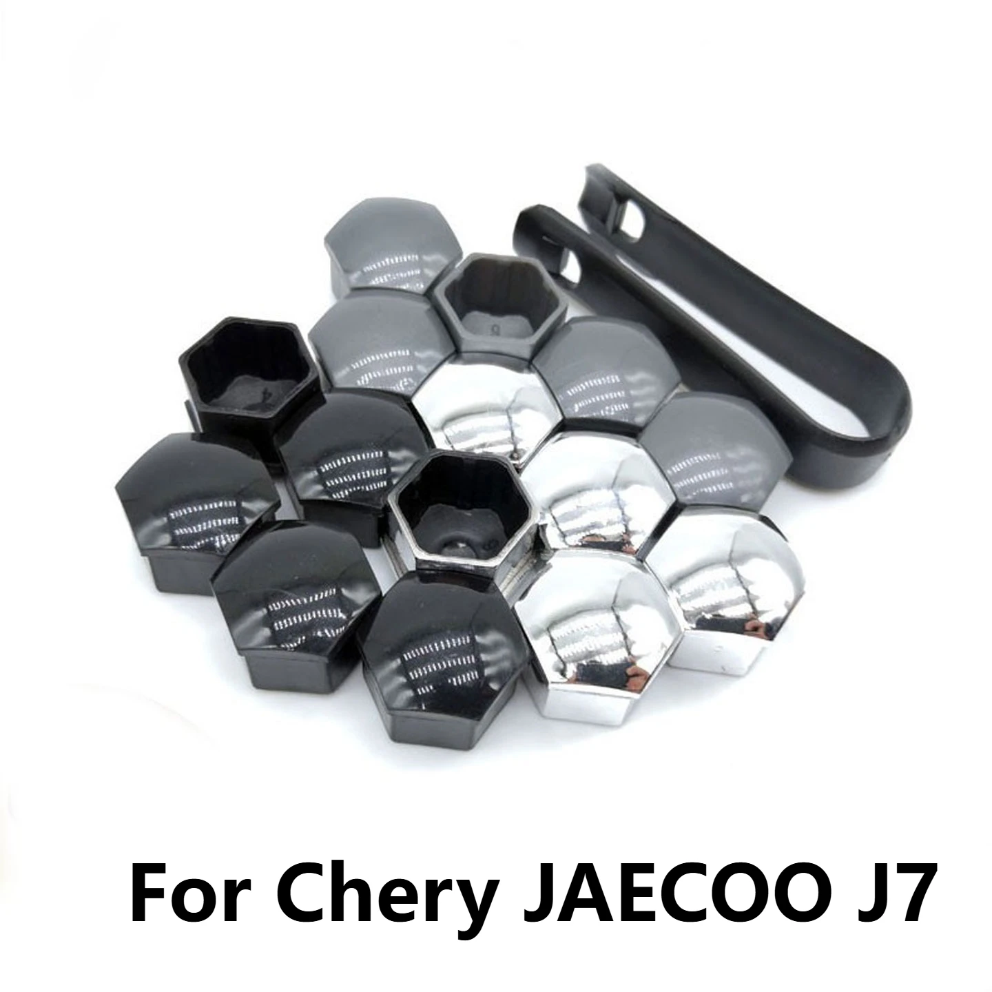

For Chery JAECOO J7 Car Wheel Nut Caps Auto Hub Screw Cover Black Plastic Anti Dust Car Wheel Nut Bolt Covers Tire Accessories