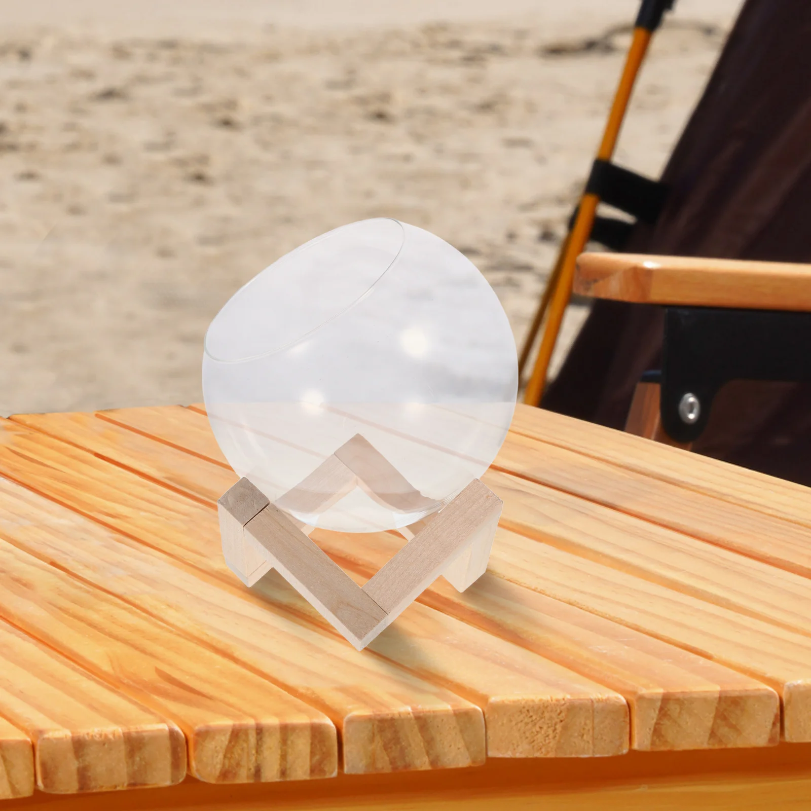 

Микропейзажный стеклянный контейнер с деревянной подставкой, гидропонная рамка, цветочный горшок для настольного террариума, суккулентов, размножение растений