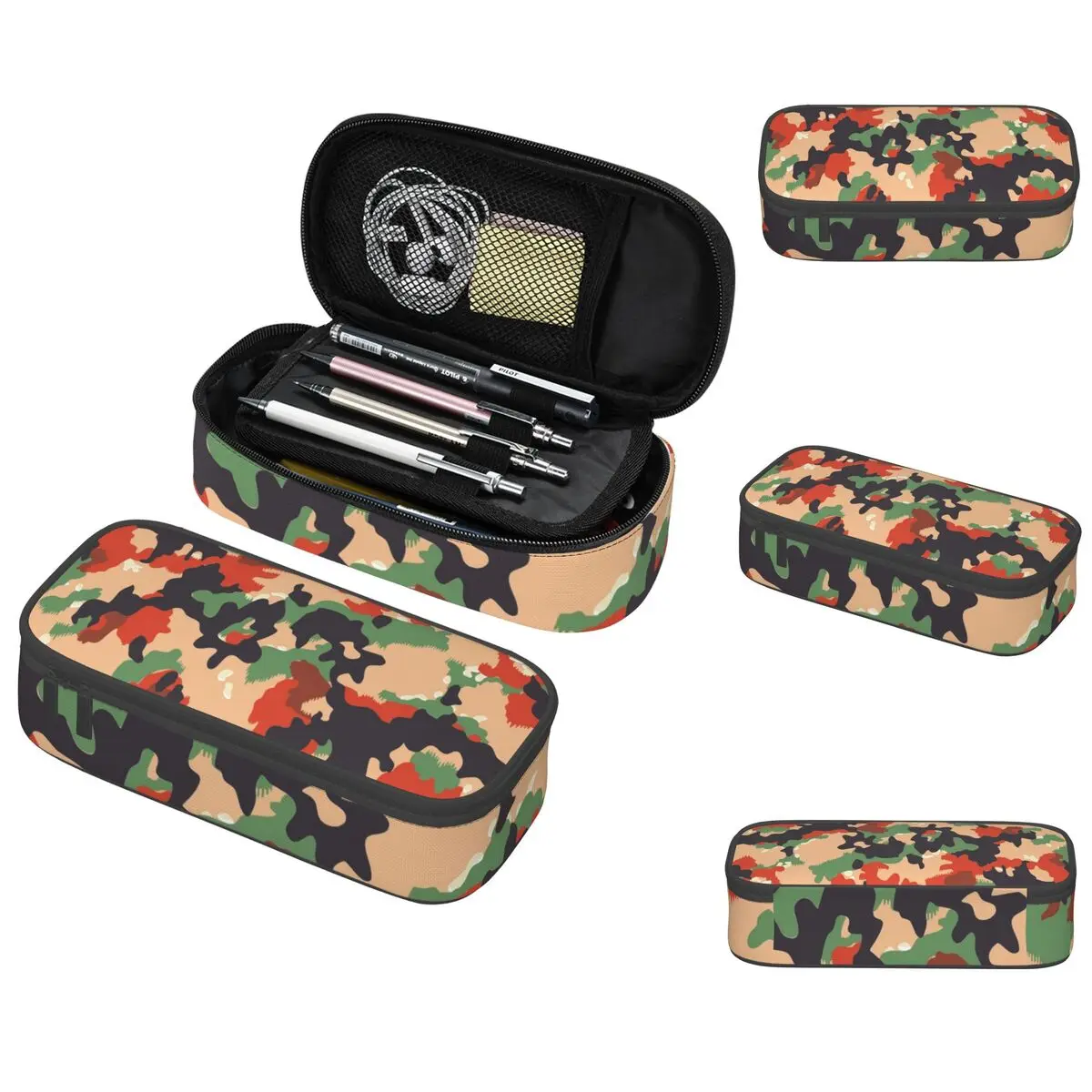 مقلمة مموهة للجيش السويسري للبنين والبنات صندوق القلم المدرسية حقيبة أقلام رصاص لوازم مكتبية حقيبة حامل القلم