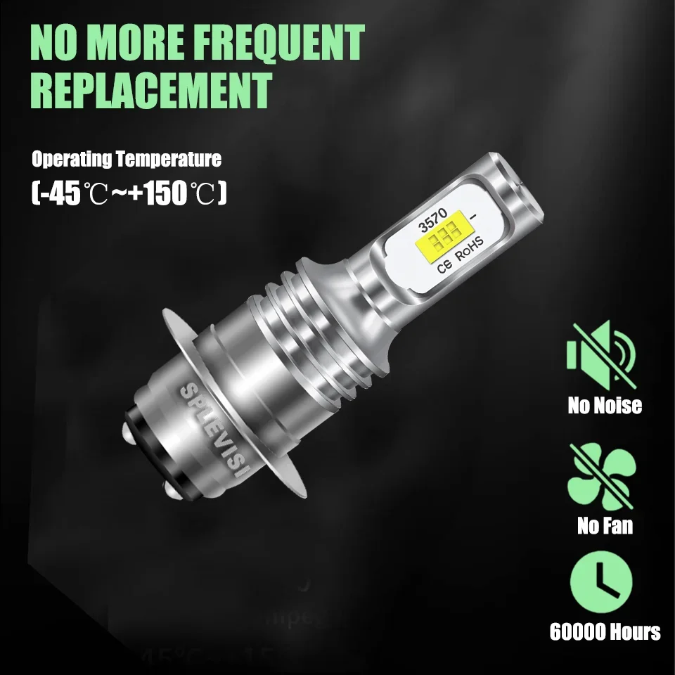 LED Reliable Night Driving H6 motorcycle Headlight For Yamaha Blaster 200 1995 1996 1997 1998 1999 2000 2001 2002 2003 2004-2006 - view 3