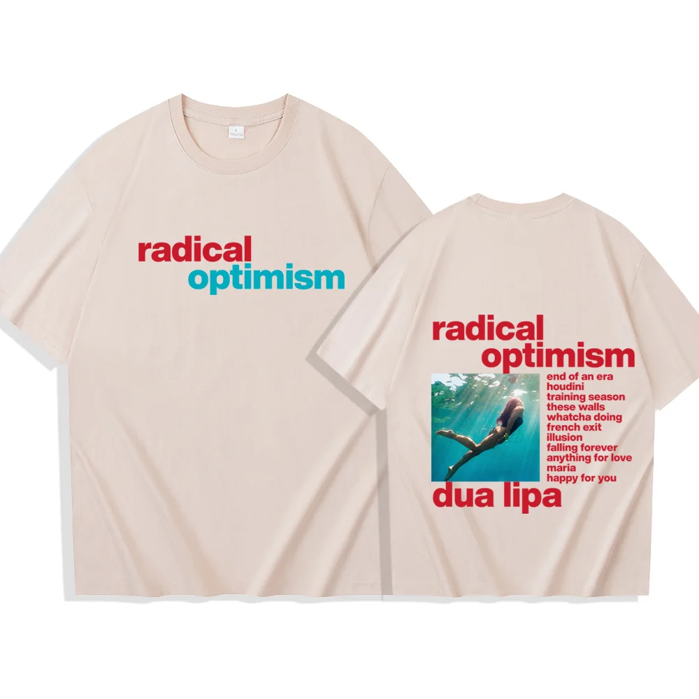 Dua Radical Optimism 2024 티셔츠, Lipa Harajuku 힙합 O넥 반팔 셔츠