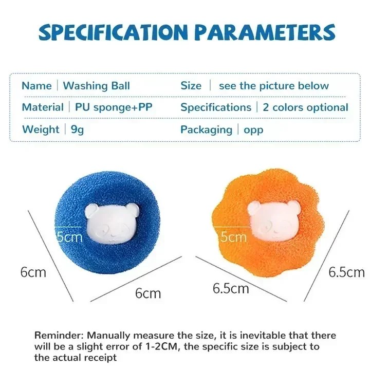 Wäschebälle, Tierhaar-Sammler für Waschmaschine, wiederverwendbarer Wäsche-Fusselfänger, entfernt Flusen aus der Kleidung, Haustier-Katzen-Zubehör