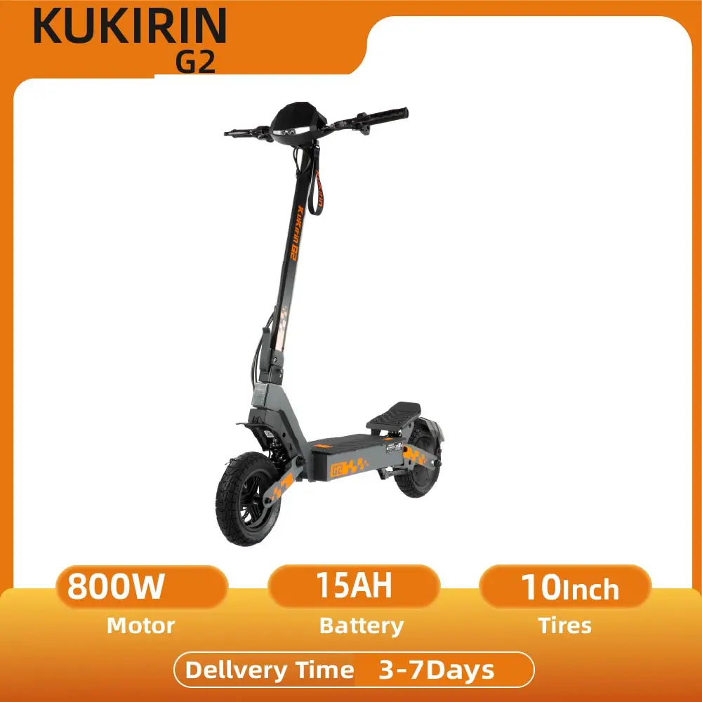 Trottinette électrique adulte KuKirin G2, pneus de 10 pouces, moteur 800W, pliable, pour trajets en ville, 48V15AH, tout-terrain