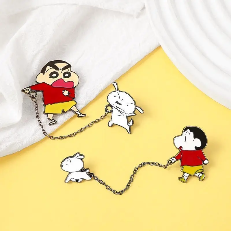 New Crayon Shin-chan Pochi Badge Creative Cartoon Cute Fashionable Personalized High-Value Portable Student Brooch Pendant Gift - view 4