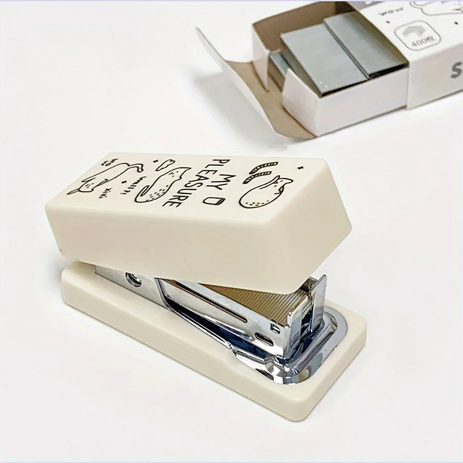 1 Mini stapler Mini School Supply kit Mini office supply kit, including mini stapler, staples, random colors