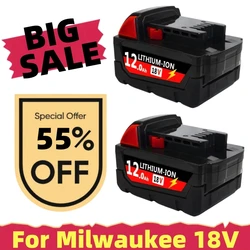 18V 12.0Ah Replacement Lithium Ion Battery For Milwaukee M18 Power Tool Batteries 48-11-1815 48-11-1850 48-11-1860 Z50+charge