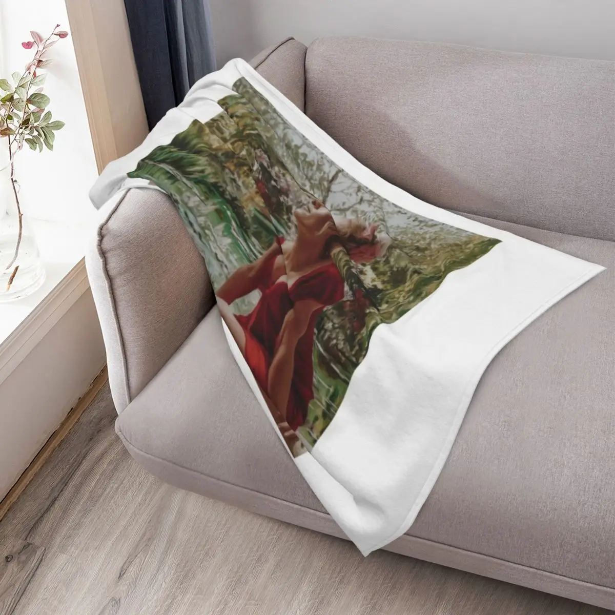 أحمر. رمي بطانية الصيف الناعمة بطانيات هدية مضحكة فضفاضة