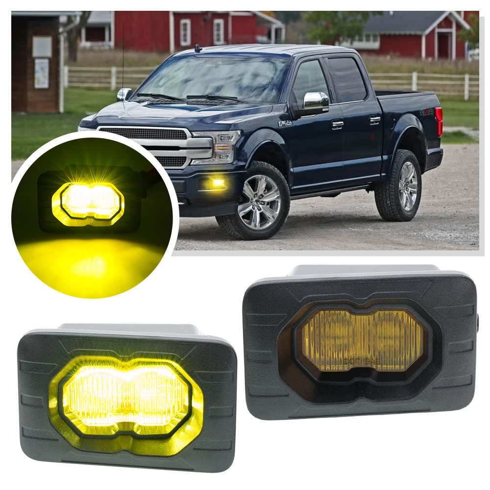 

LED front bumper amber Fog Light For Ford F150 250 350 450 550 super duty 2015-2020-2022 driving Lamp IP67