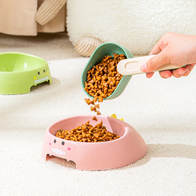 Pet Bowl Cute Dinosaur-Shape Dog Foot Bowl with No Slip Non-Skid Base Pet Water Bowl for Cats Small Dogs