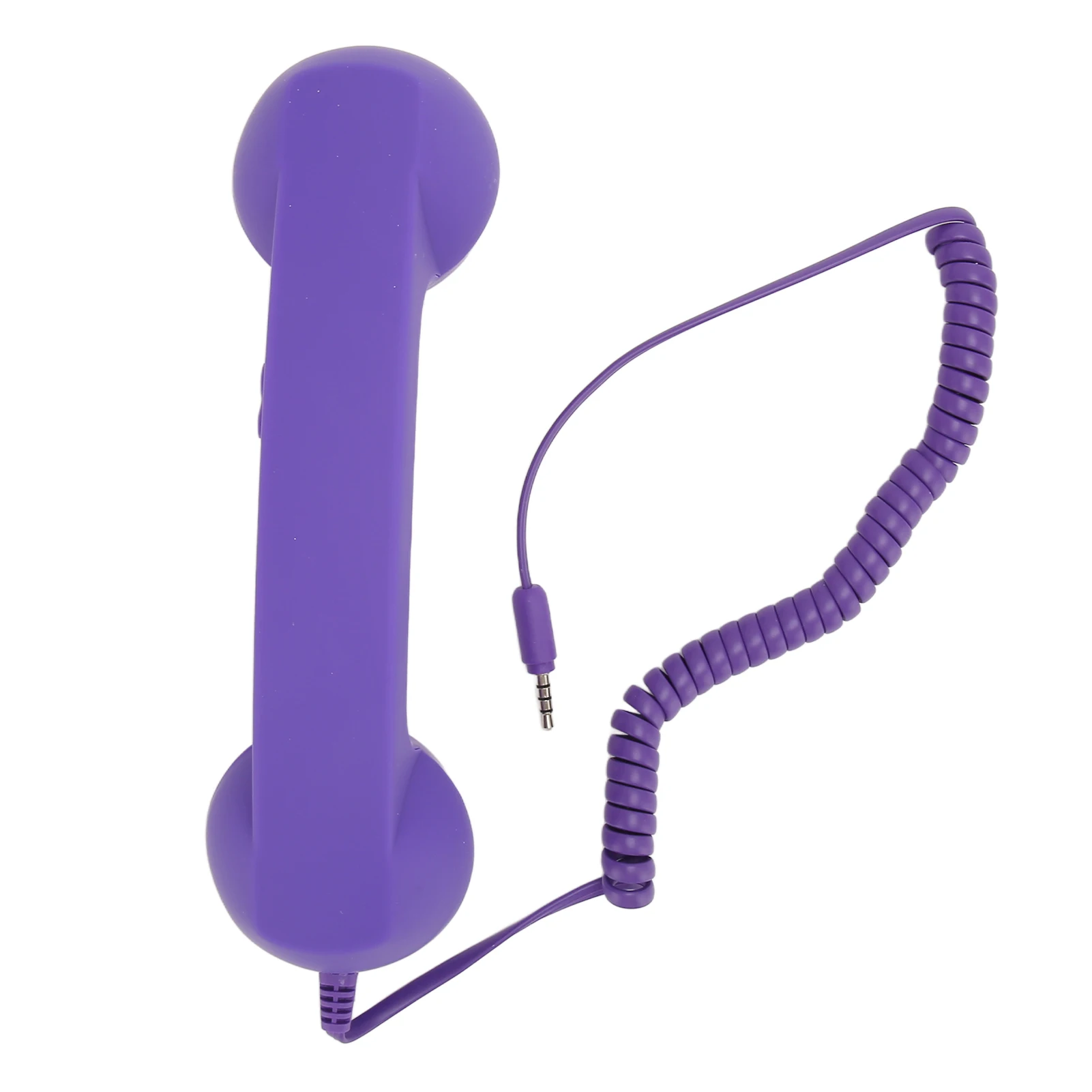 Clearance Deal Retro Cell Telephone Handset Handheld Phone Receiver for Smartphone 3.5mm Plug Adjustable Volume Coiled Cord