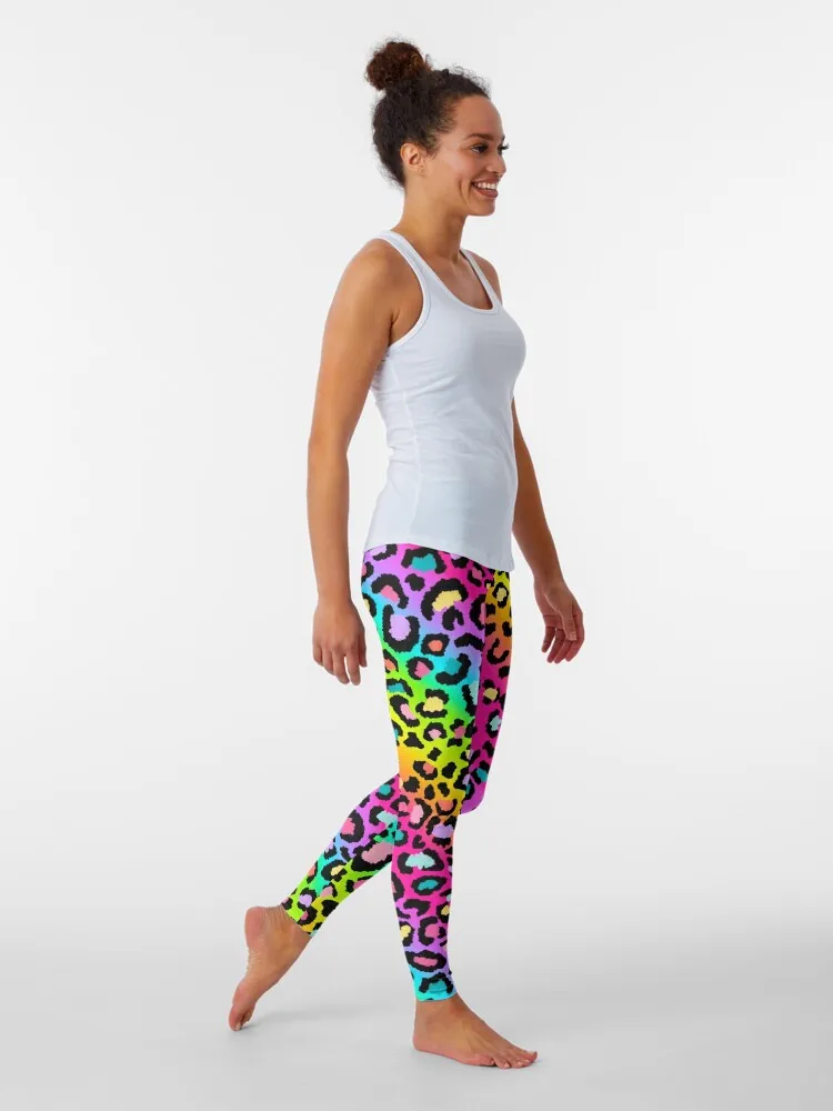 Rainbow Leopard Leggings gym wear Pants sport Womens Leggings