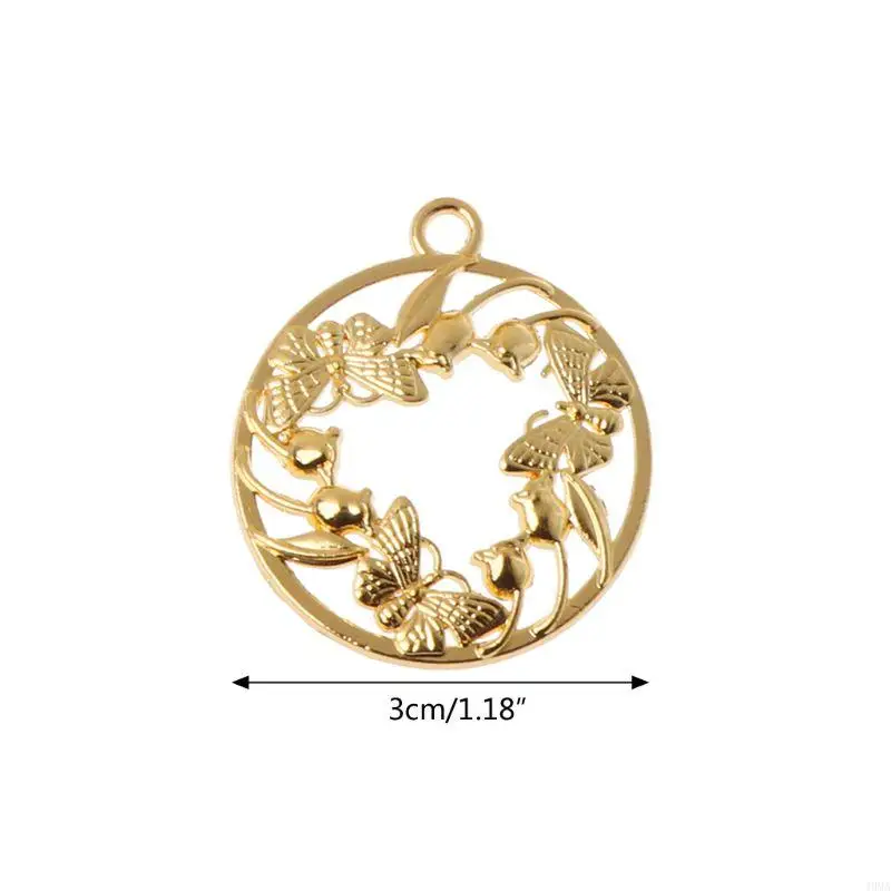 Retail/Drop Shipping 9Pcs Round Animal for Shell Bezel Pendant DIY Necklace Bracelet Keychain Earring