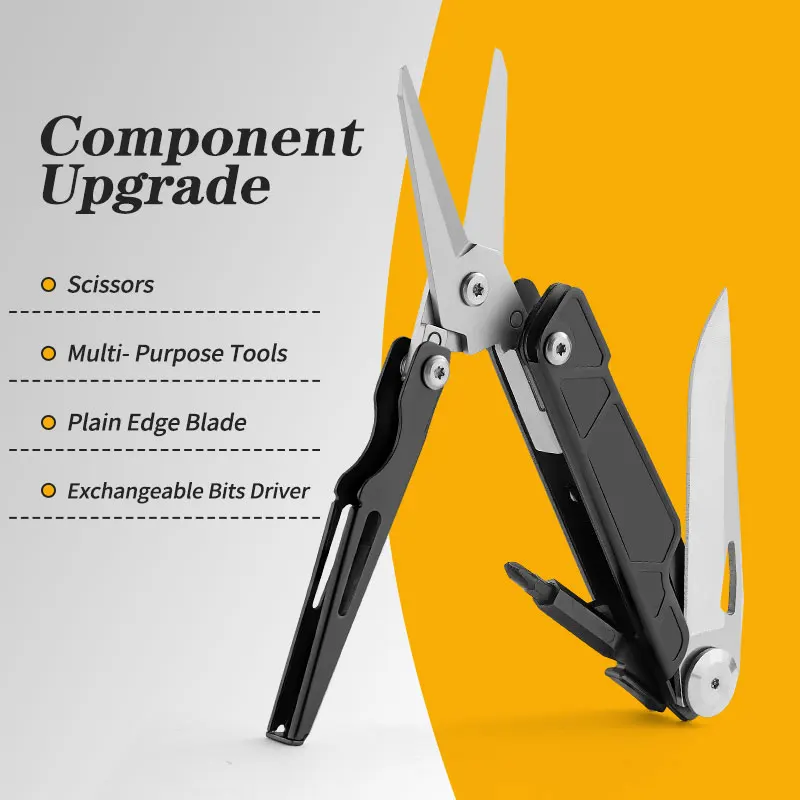 Multifunctional Scissors Stainless Steel Folding Knife Outdoor Survival Gadgets Gifts for Dads