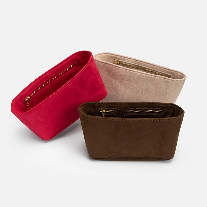 CRAZYSMITH Original Velvet Bag Organizer For LV Speedy 20 25 30 35 Purse Insert Handbag Inner Bag Portable Storage Makeup Bags