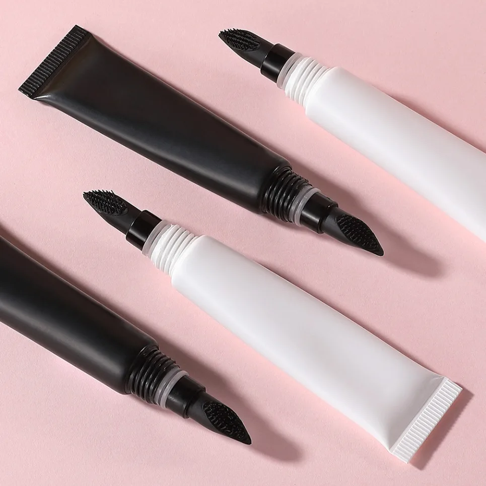 Logotipo personalizado vegano sobrancelha estilo gel marca própria maquiagem por atacado sem flocos forte segurar 3d fórmula de sobrancelha selvagem