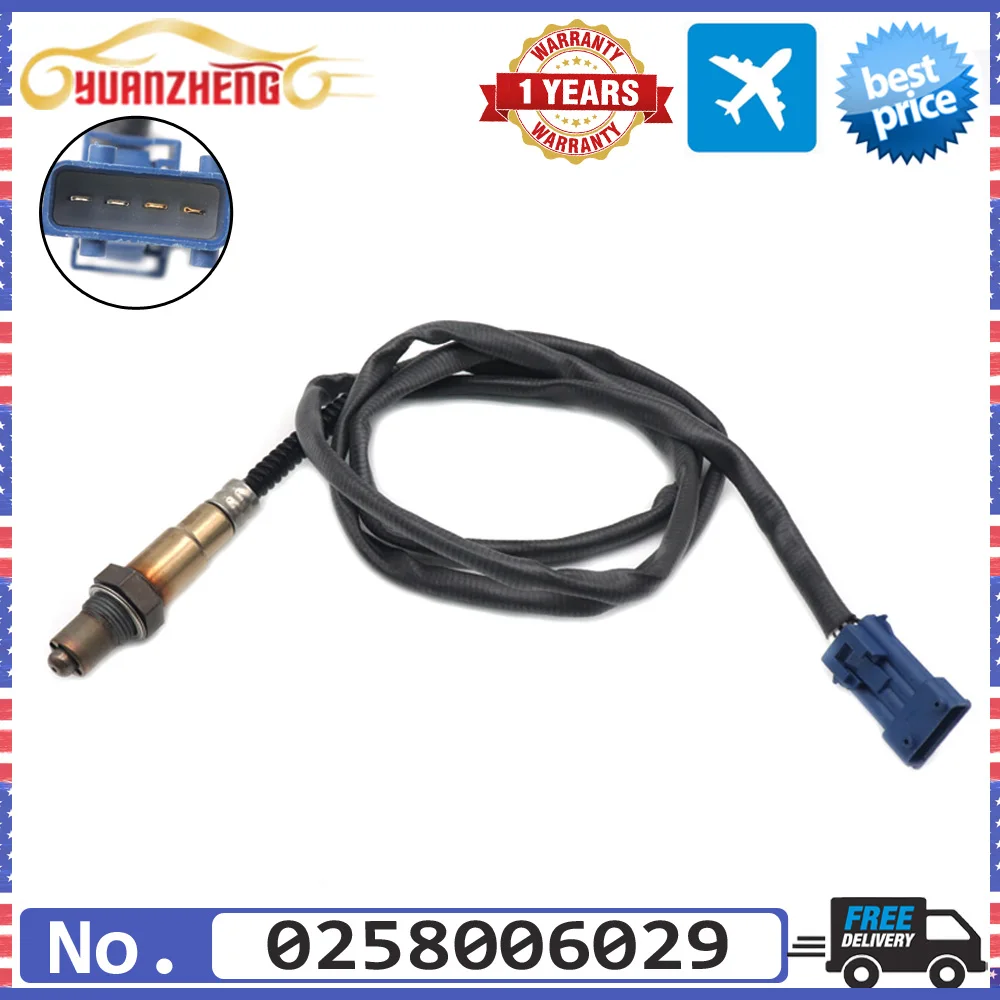 Car Air Fuel Ratio Oxygen O2 Lambda Sensor 0258006029 for Peugeot 206 307 607 806 1628HV 1628CX 96 229 977 1997223 107223 2.0L