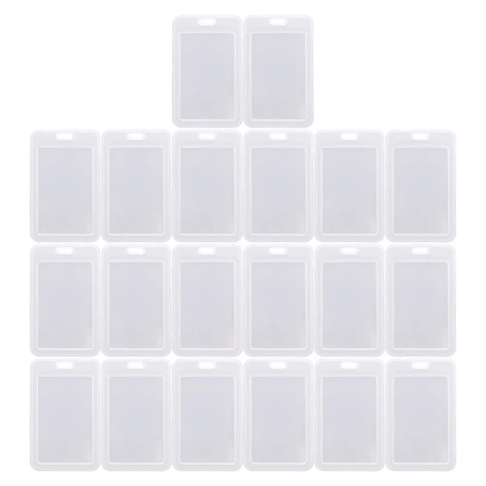 

30Pcs Name Tag Holder Plastic Bus Cover Versatile Id Protector Stylish Decorative Sleeve for School Office Work Daily Use Gift