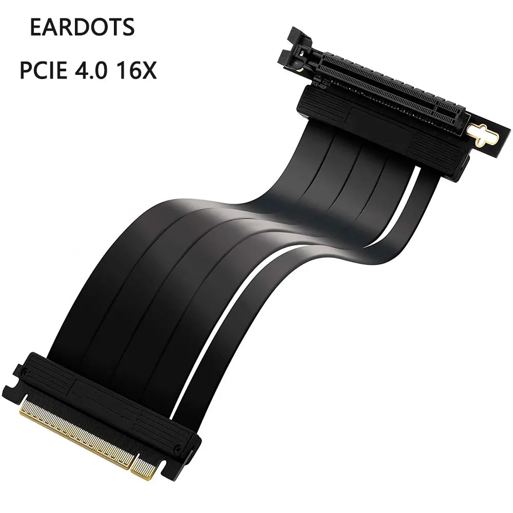 풀 스피드 PCIE 4.0 16x 라이저 케이블, 그래픽 카드 연장 케이블, PCI 익스프레스 포트 GPU 확장 카드 라이저 차폐 익스텐더