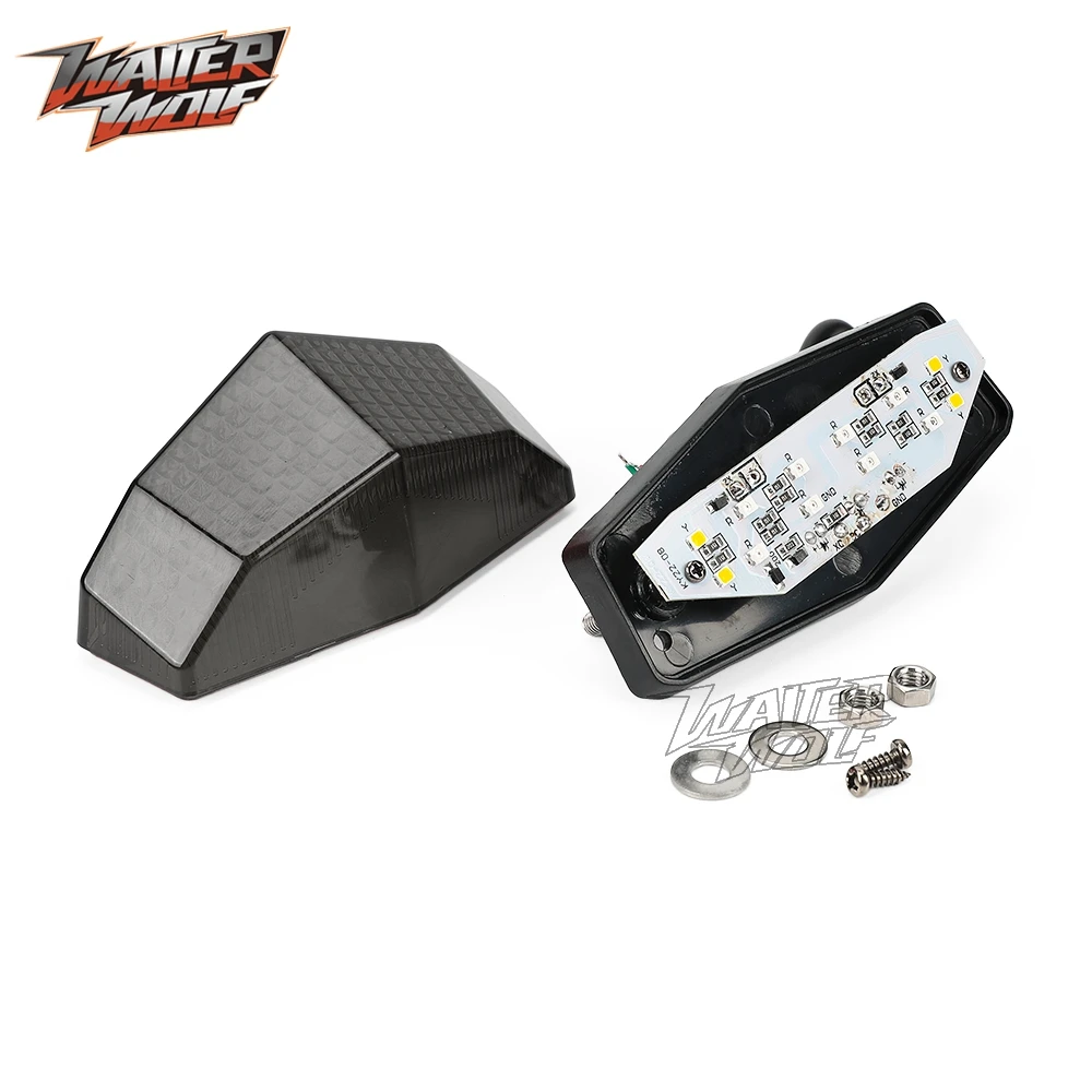 XR400 XR250 Tail Tidy License Plate Bracket LED Tail Brake Turn Signal Light For Honda XR250R XR400R XR 250 400 Motard 1996-2008