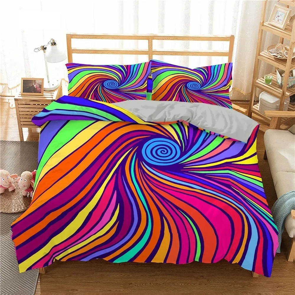 phechion Psychedelic 3D Print Bedding Set Duvet Covers Pillowcases One Piece Comforter Bedding Sets Bedclothes Bed Linen K269