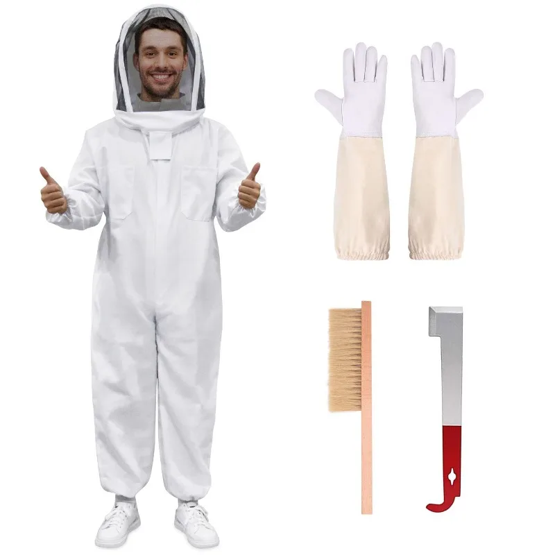 

Export Anti-bee Spacesuit Sheepskin Gloves One-piece Protective Beesuit Beekeeping Tools