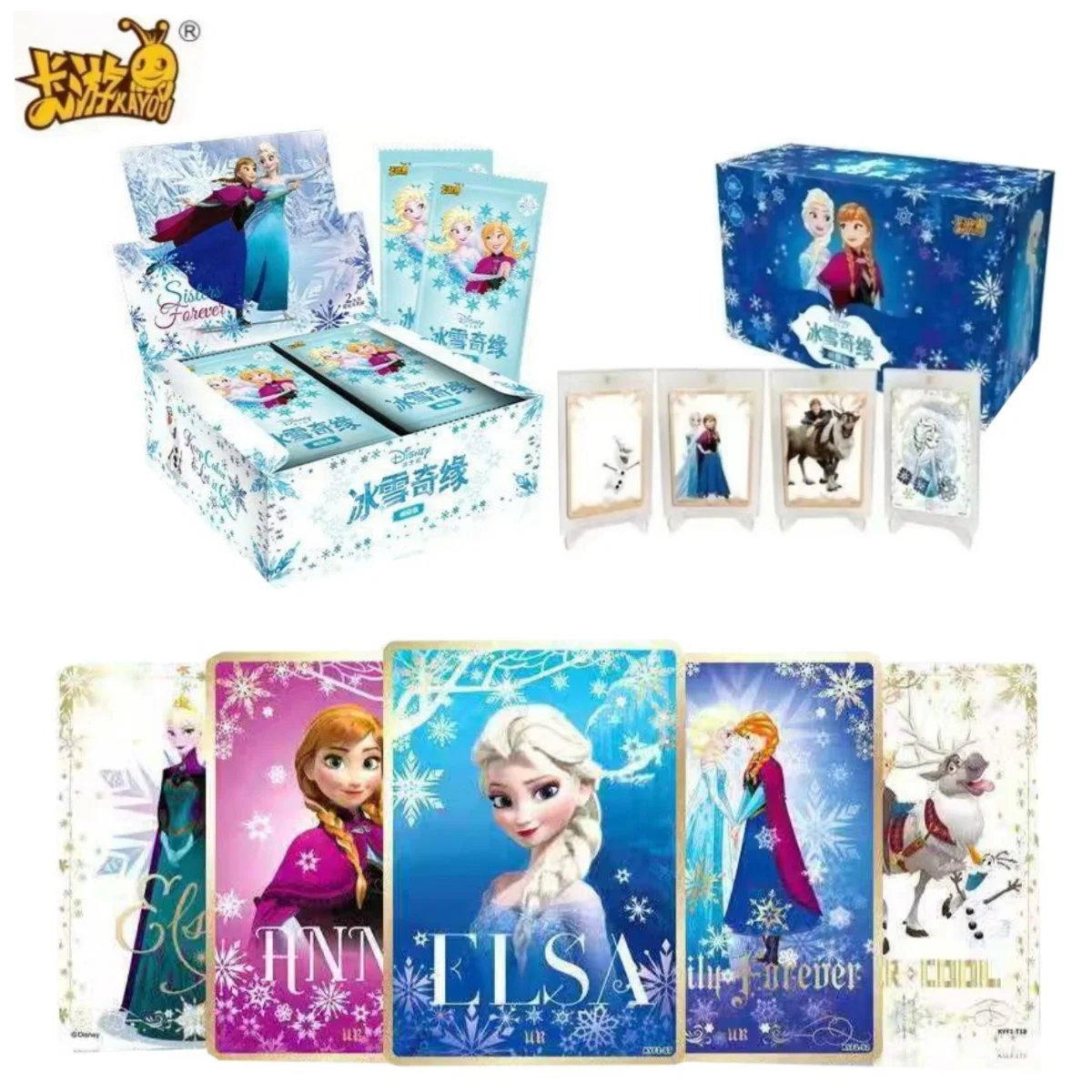 KAYOU Genuine Disney Frozen Collection Cards UR/SSR Elsa Olaf Anna Flash  Movie Anime Peripherals Collection Girl Toy Gift