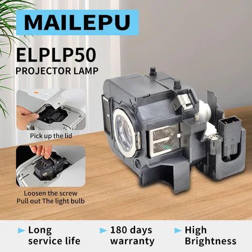 Imagen 2 del producto A + calidad Mailepu lámpara de proyector de repuesto bombilla de proyector con carcasa epson ELPLP50 ELPLP54 ELPLP58 ELPLP60 ELPLP67