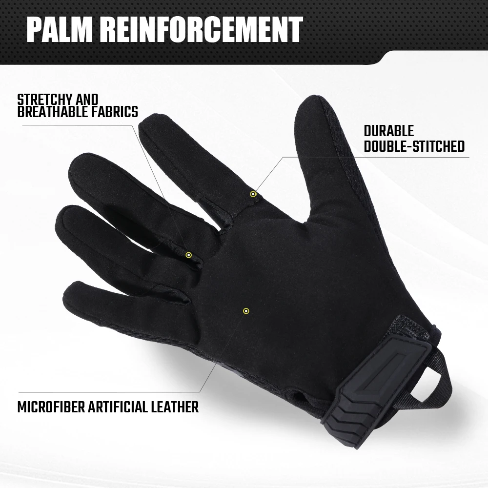 Kamuflażowe taktyczne rękawice rowerowe z ekranem dotykowym do sportów na świeżym powietrzu wspinaczka rowerowa sprzęt rowerowy