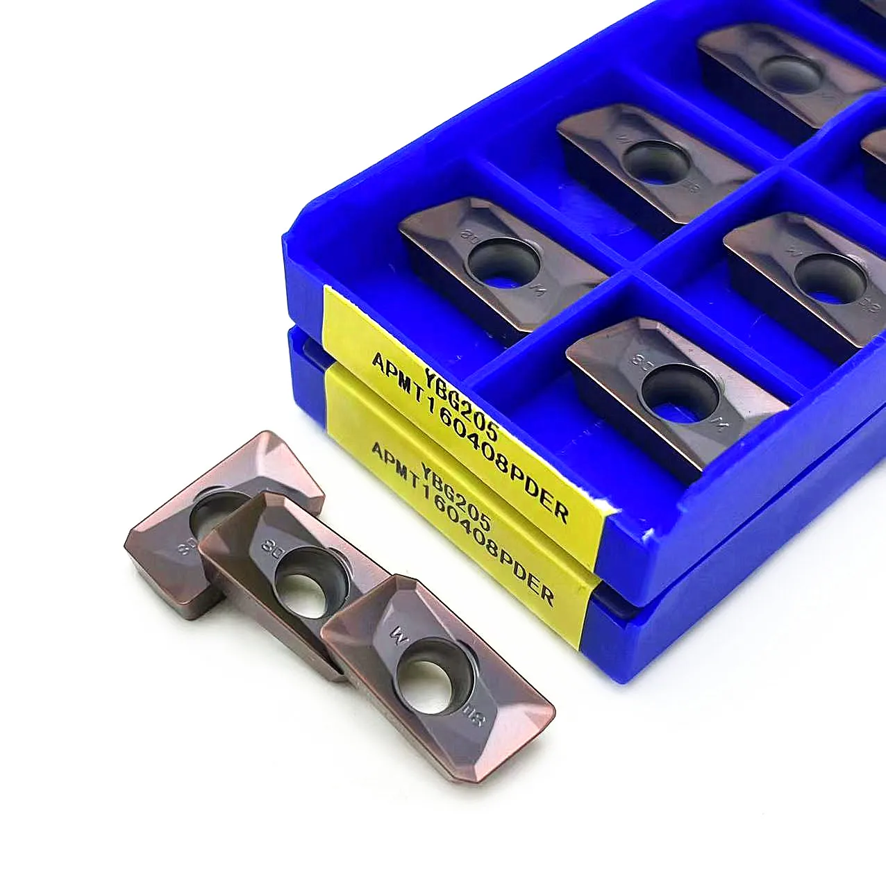 ที่บด YBG205คาร์ไบด์ APMT160408 APMT160408 YBG205สี่เหลี่ยมเครื่องมือทำดัชนี CNC สำหรับสเตนเลสสตีล