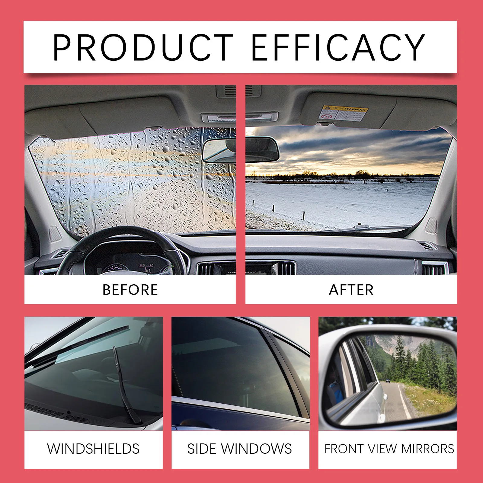 CarGlassOilFilmCleaningBrushPowerfulStainRemovalFrontWindshieldSideWindowRearviewMirrorCoatingCrystal CoatingGlass Cleaning Wipe