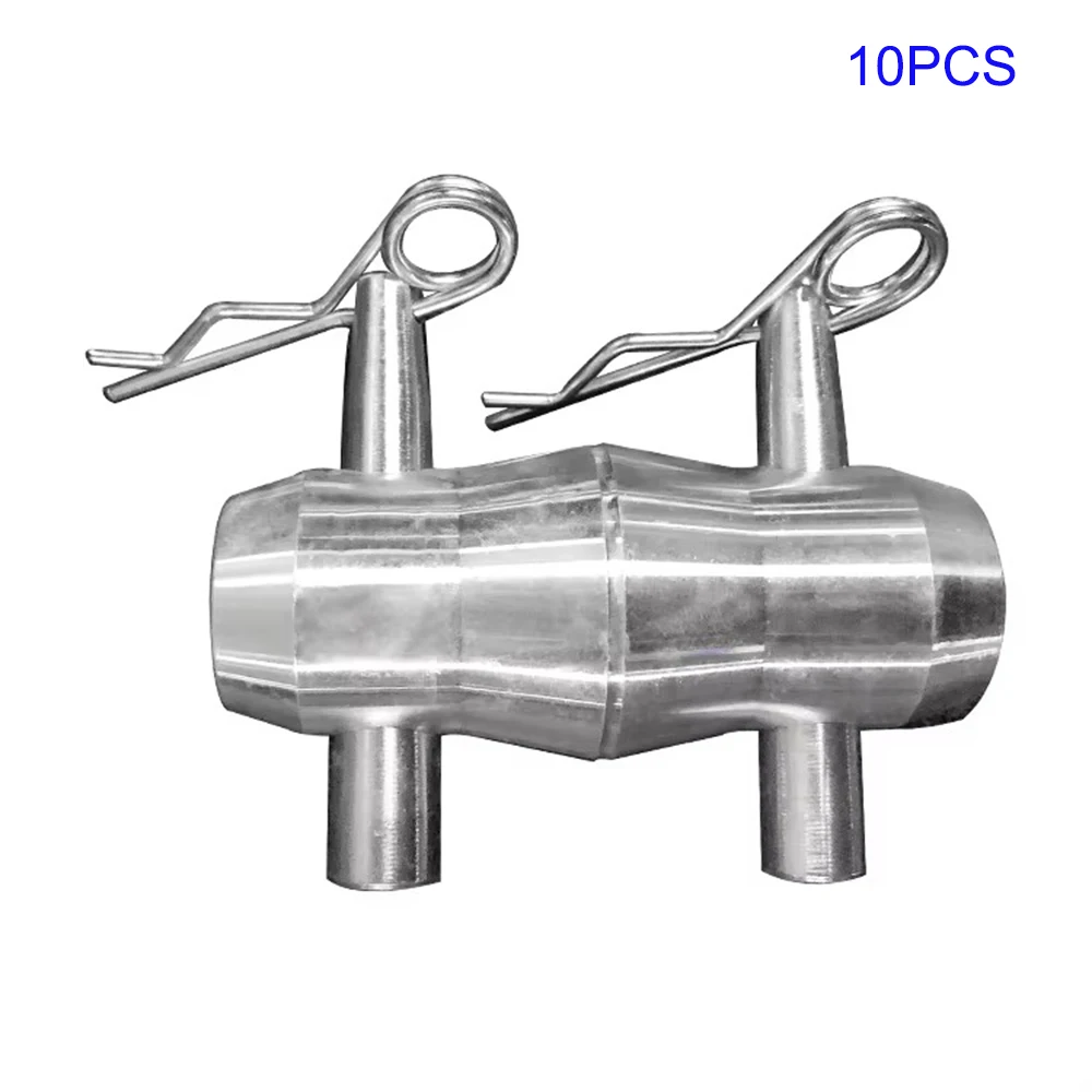 

10Pack Global Aluminum F34 Spigot Truss Conical Coupler with Eggs , pin and R clip DJ Stage Truss Connector
