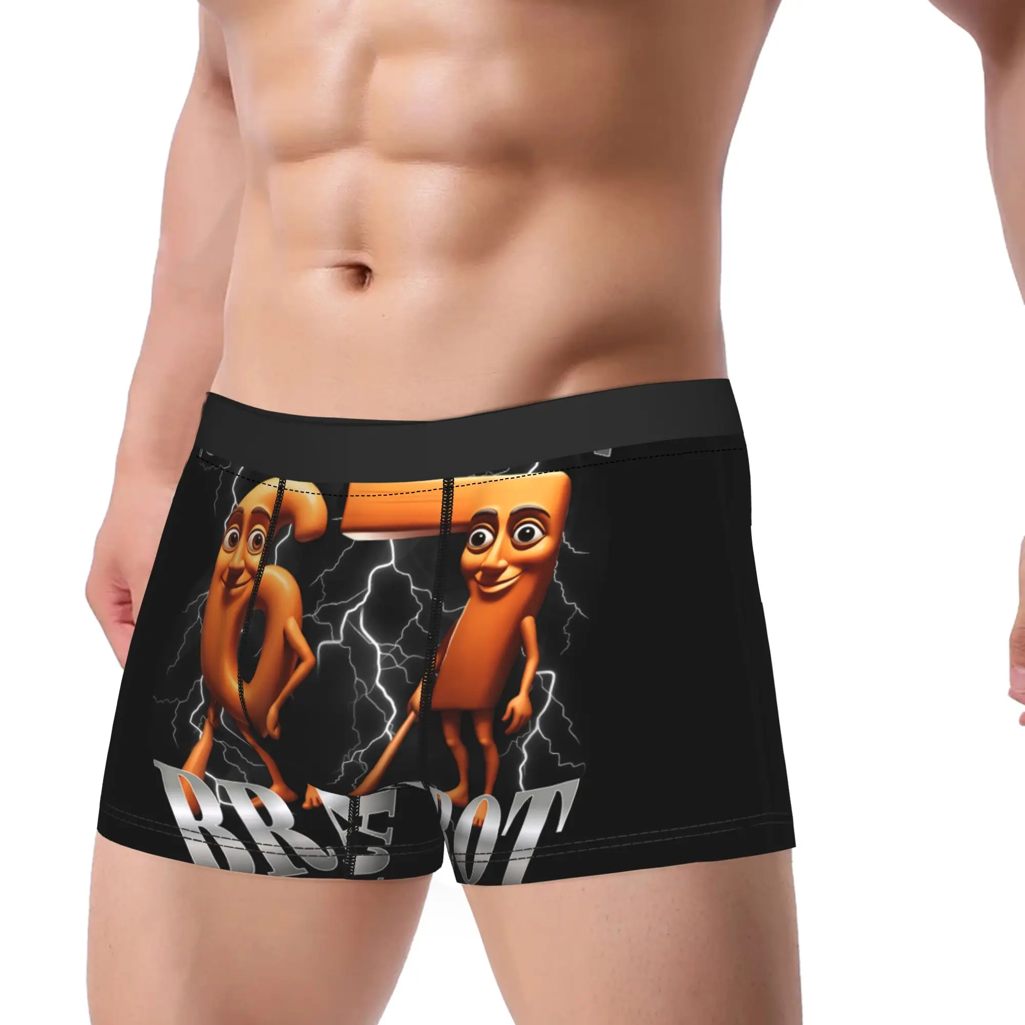 Tung Tung Sahur Italian  Boxershorts  3D Pouch Underwear Quality Customs Boxer Brief Elastic Men Panties Plus Size 2XL