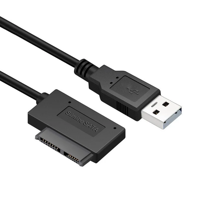 

35CM USB Adapter PC 6P 7P CD DVD Rom SATA to USB 2.0 Converter Slimline Sata 13 Pin Drive Cable For PC Laptop Notebook