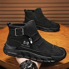 

Мужские повседневные спортивные ботинки, весенне-осенние противоскользящие износостойкие высокие рабочие ботинки, корейские мужские кроссовки