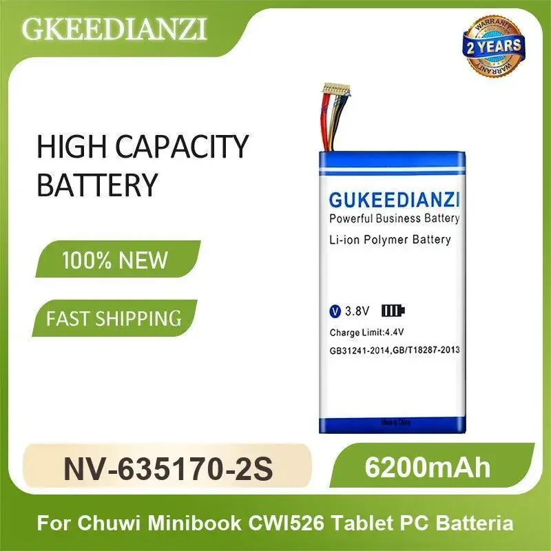 

Аккумулятор для Chuwi Minibook X 10,5 дюйма для Aierxuan Dere 505592-2S1P CWI526 505592-2S1P NV-635170-2S высокой емкости