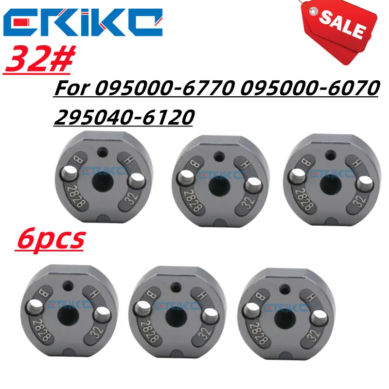 6 pcs 32# Control Valve Plate 32# Common Rail Injector For Denso Injector 095000-6770 095000-6070 295040-6120