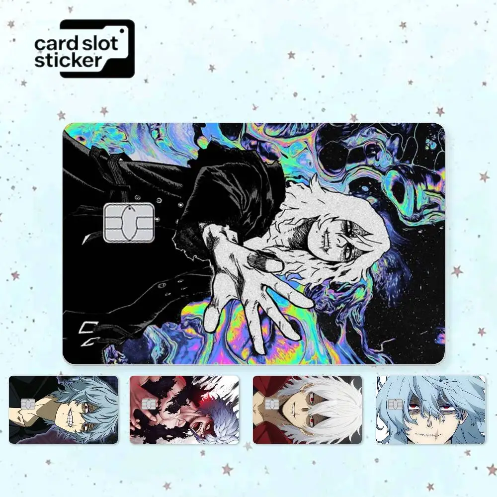 Cartoon Anime Shigaraki Tomura  Credit Card HD Stickers Small Chip Waterproof Sticker Game Card Decal Gift