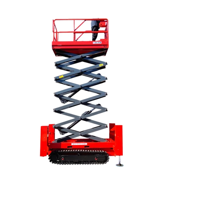 4m 6m 8m 10m 12m  self-propelled crawler scissor lift rugged terrain personal crawler scissor lift