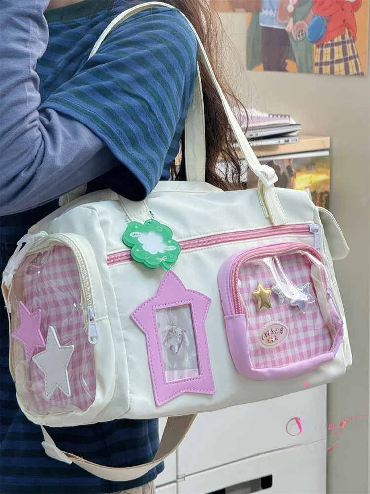 

Большая дорожная сумка Capaci Fitn, ручная сумка через плечо Bajie ain, прозрачная сумка от боли, складная сумка из мягкой нейлоновой ткани для отдыха