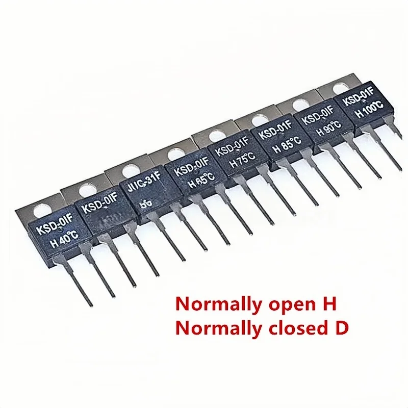 40 50 60 70 80 95 100 DegC NC Normally Closed NO Normally Open 1.5A Thermal Switch Temperature Sensor Thermostat KSD-01F JUC-31F