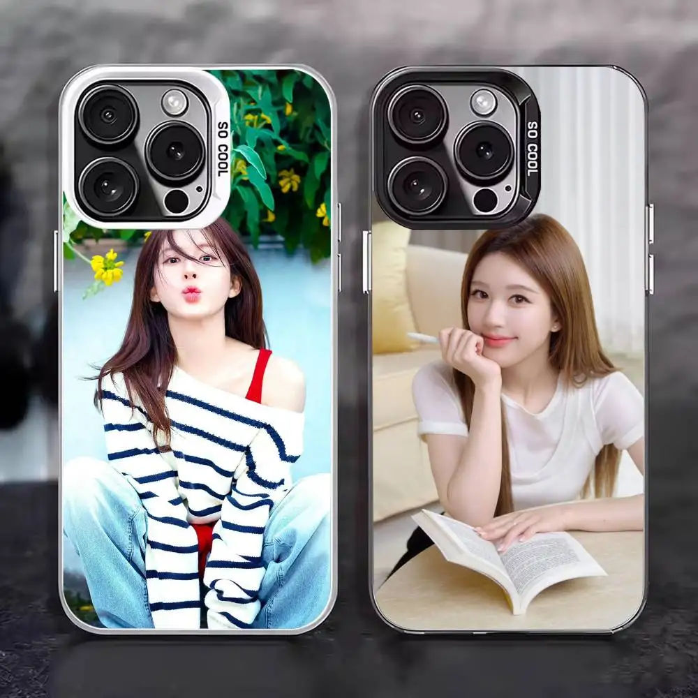 Playful lovely Girl Lulu Z-Zhao Lusi Phone Case For iPhone 17,16,15,14,13,12,11 Plus,Pro Max,XS,Colored Silver Plated  Cover