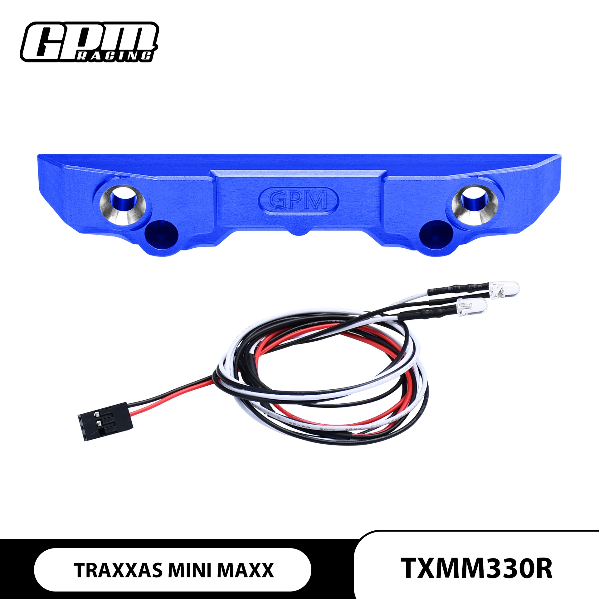 GPM 7075 Alloy Rear Bumper (With Led Lights) For TRAXXAS Mini Maxx 10735 10798