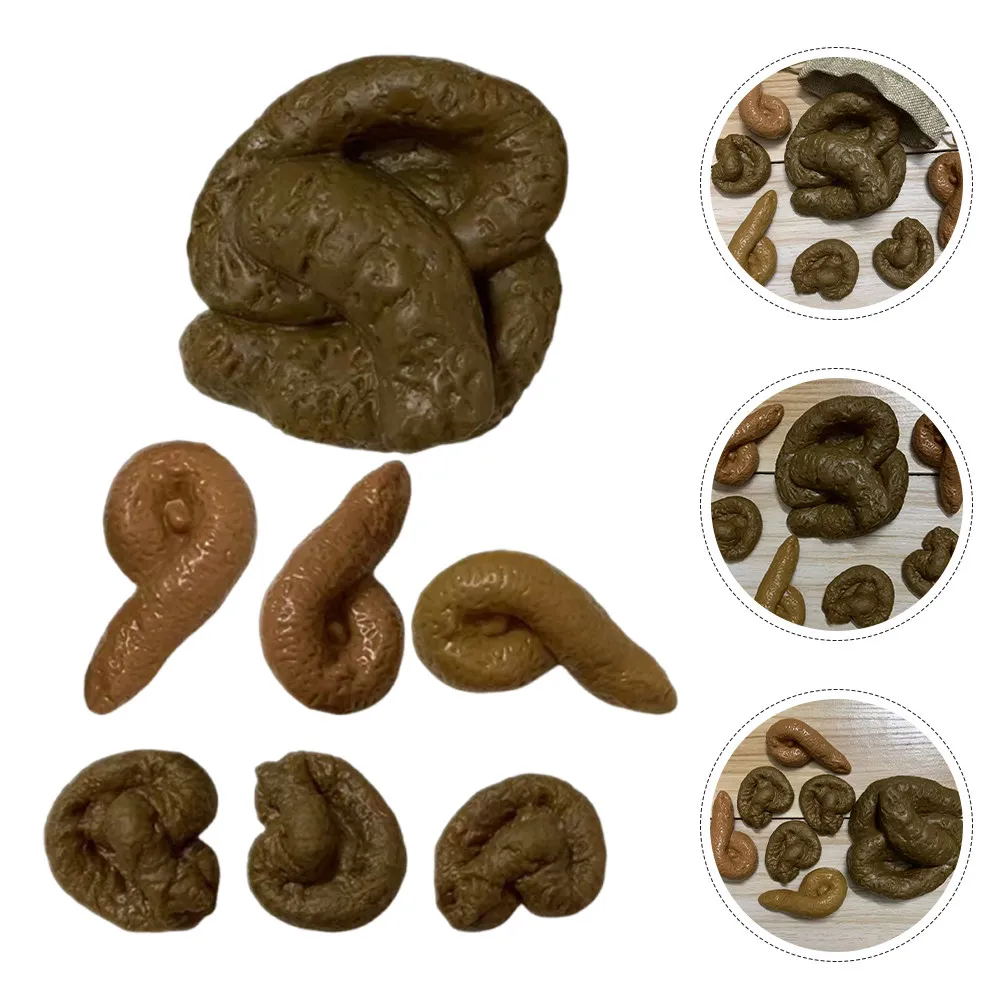 

1Set Lifelike Poop Prank Prop Set - Realistic Fake Dog Poo Joke Supplies for Halloween April Fools Day - Gag