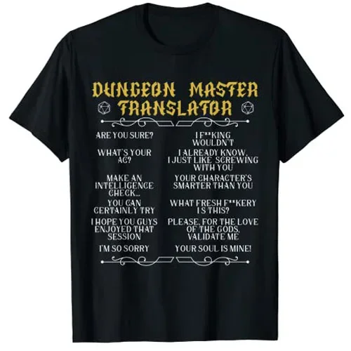 Gaming Master Tabletop Board Game RPG Gamer Gaming Dungeon T-Shirt Gifts Funny Game-Geeks Graphic Tee Tops Short Sleeve Blouses