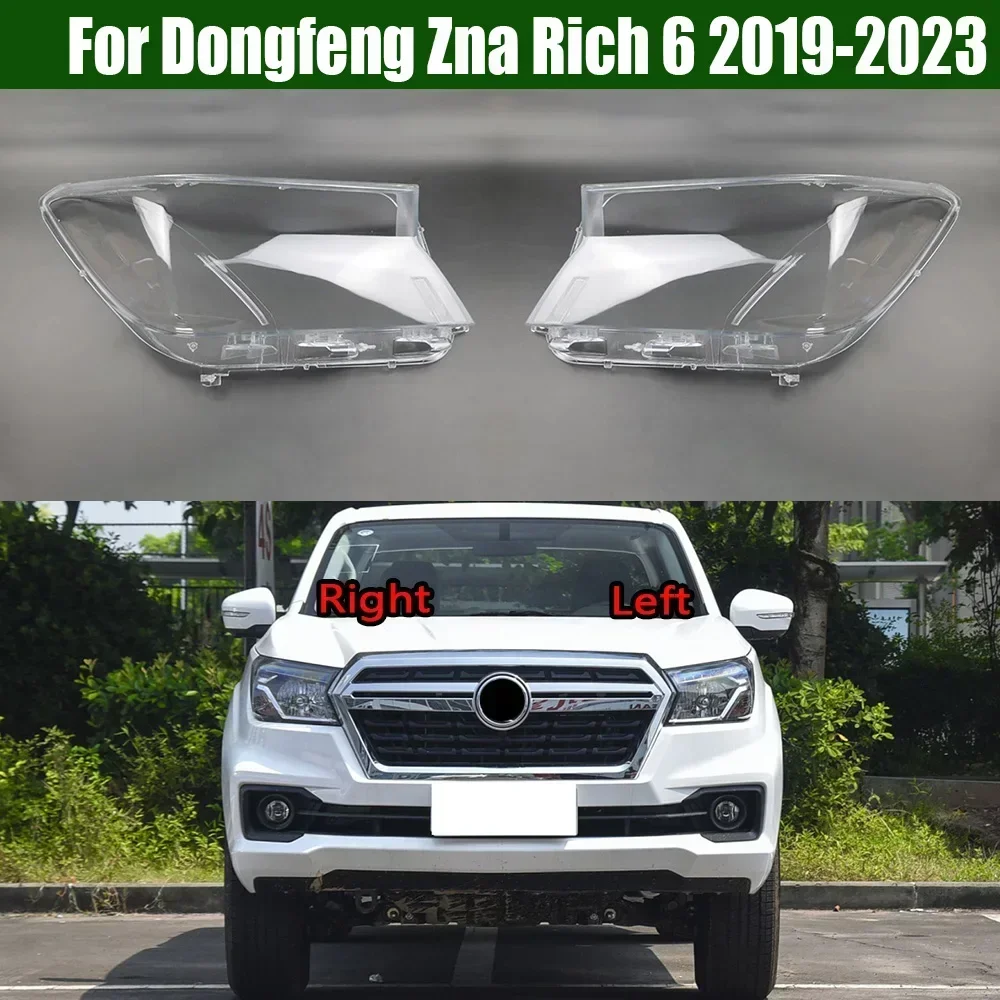 

For Dongfeng Zna Rich 6 2019-2023 Front Headlight Cover Transparent Headlamp Lamp Shell Replace Original Lampshade Plexiglass