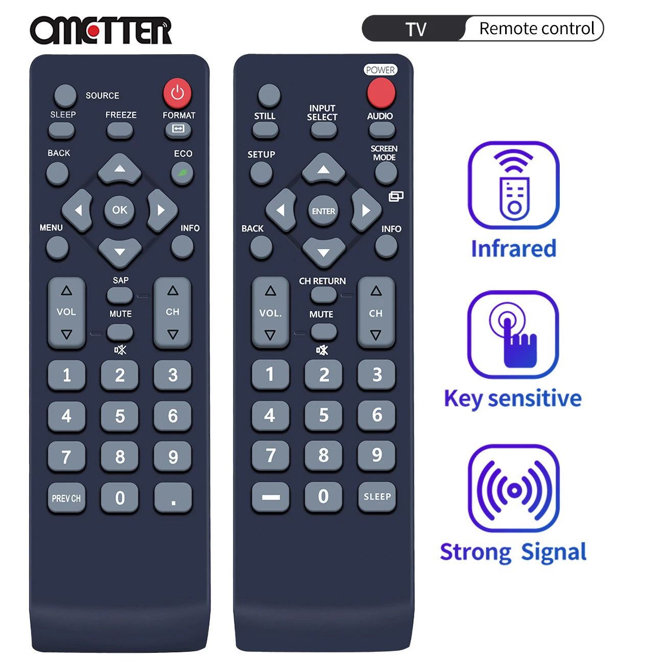 NH000UD Fit for Emerson TV Remote Control LC320EMFX LC195EMX LC320EMXFB2 LC320EMX LC320EMX LC195SLX LC320SLX  LC320EMX