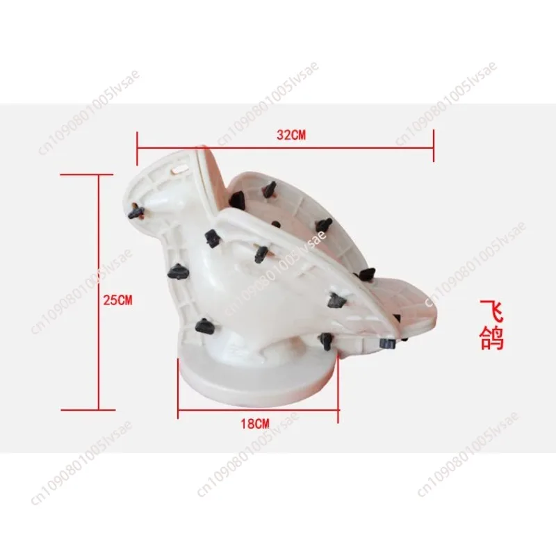ABS GRC Cute DIY Die Pigeon  Wing dove Peacock Cement Concrete Villa Home Balcony Gardening Animal Statue Round Ball