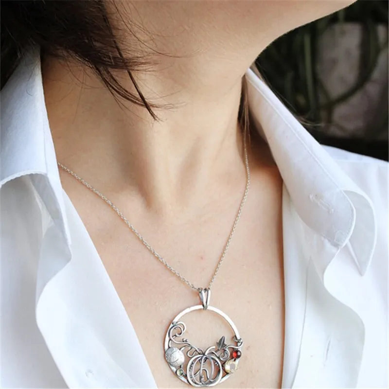 Vintage Personality Fashion Pumpkin Necklace Halloween Exquisite Pendant Crystal Women Sweater Chain Banquet Jewelry Gift