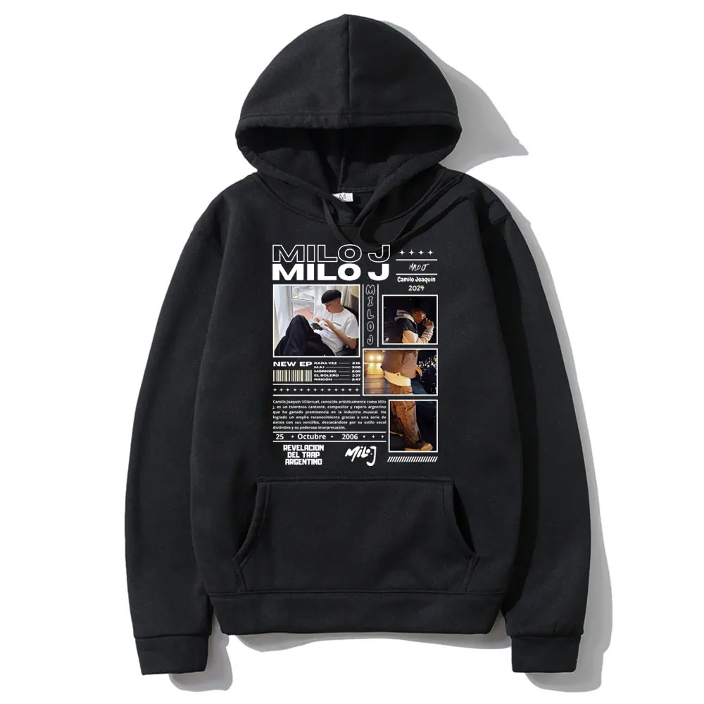 

Rapper Milo J 111 Album Graphic Hoodie Men's Casual Fleece Cotton Hoodies Men Women Hip Hop Fashion Oversized Hooded Sweatshirt