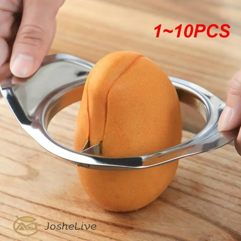 Removedor de núcleo de Mango de acero inoxidable, divisor de fruta, cortador de melocotón, accesorios de cocina, 1-10 piezas